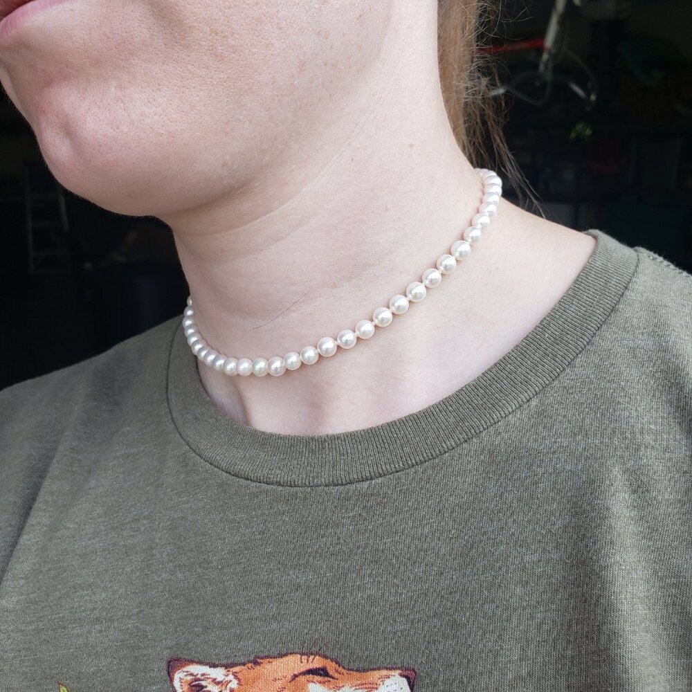 14" pearl necklace akoya - Picture 5 of 9